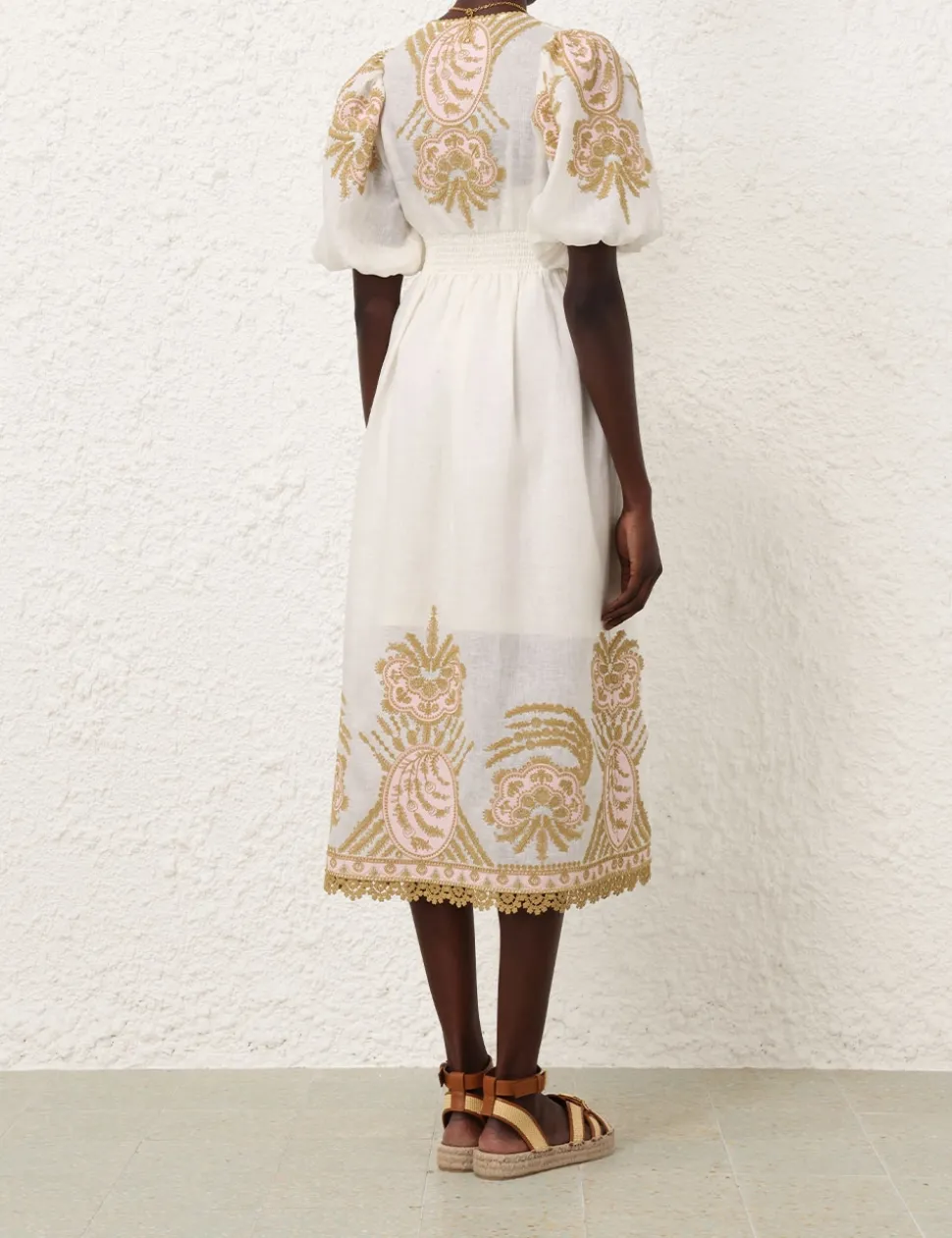 Waverly Embroidered Midi Dress
