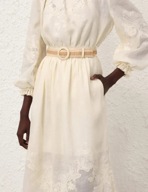 Waverly Embroidered Midi Skirt