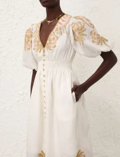 Waverly Embroidered Midi Dress