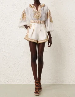 Waverly Embroidered Tuck Short