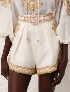 Waverly Embroidered Tuck Short