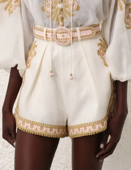 Waverly Embroidered Tuck Short