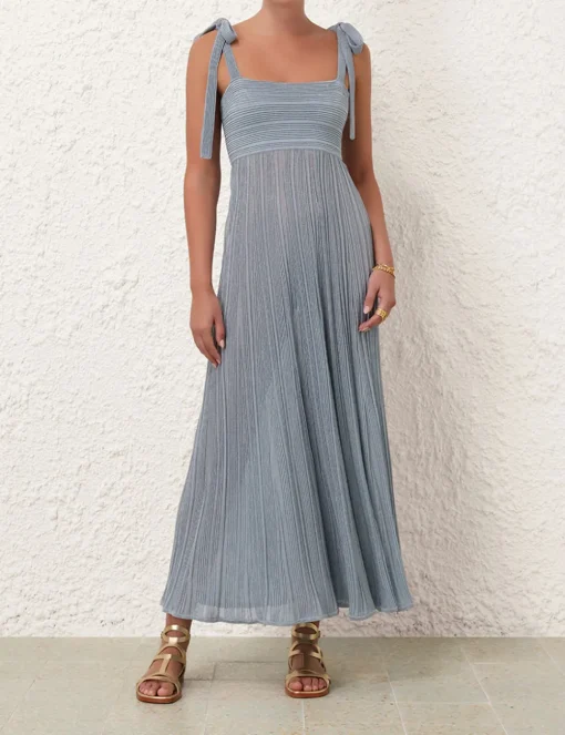 Waverly Metallic Tie Dress
