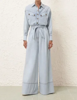 Wide Leg Denim Pant