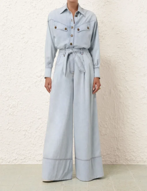 Wide Leg Denim Pant