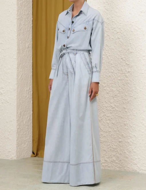 Wide Leg Denim Pant