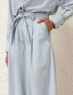 Wide Leg Denim Pant