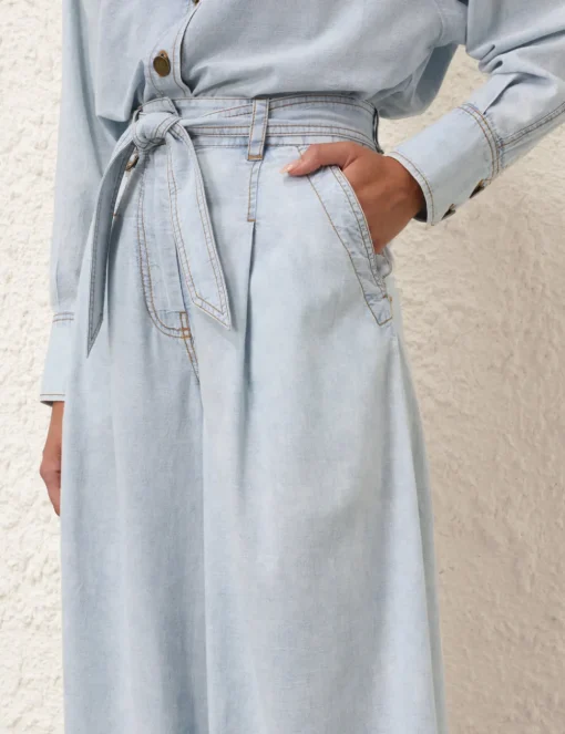 Wide Leg Denim Pant