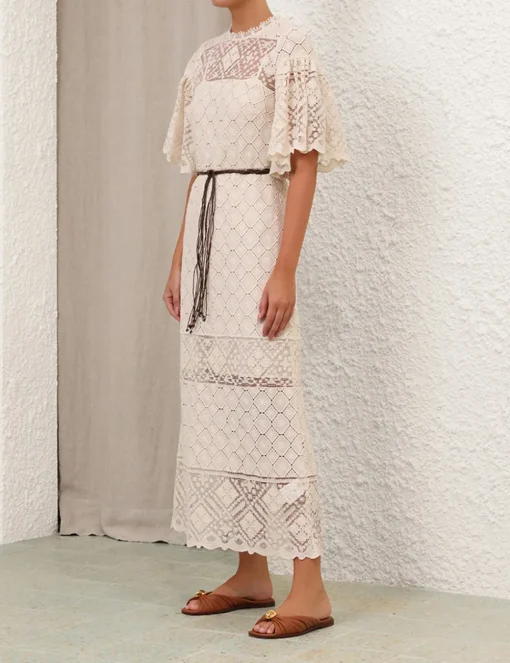 Wylie Crochet Midi Dress