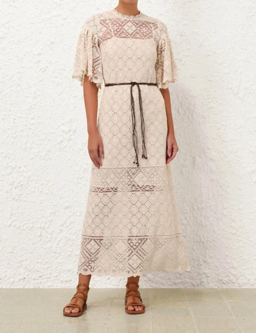 Wylie Crochet Midi Dress