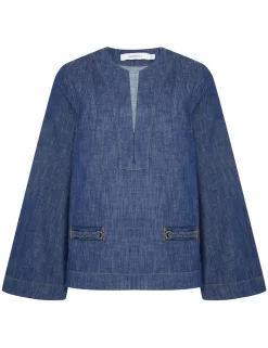 Wylie Denim Tunic Top