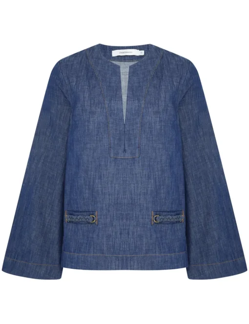 Wylie Denim Tunic Top
