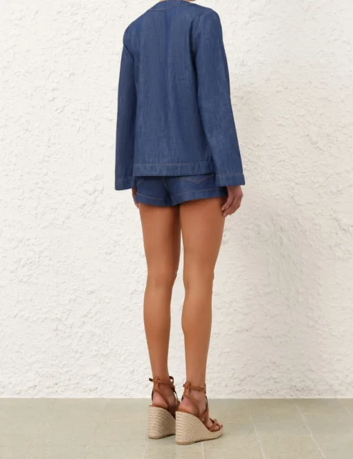 Wylie Denim Tunic Top