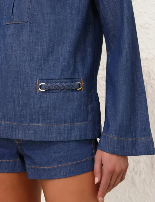 Wylie Denim Tunic Top