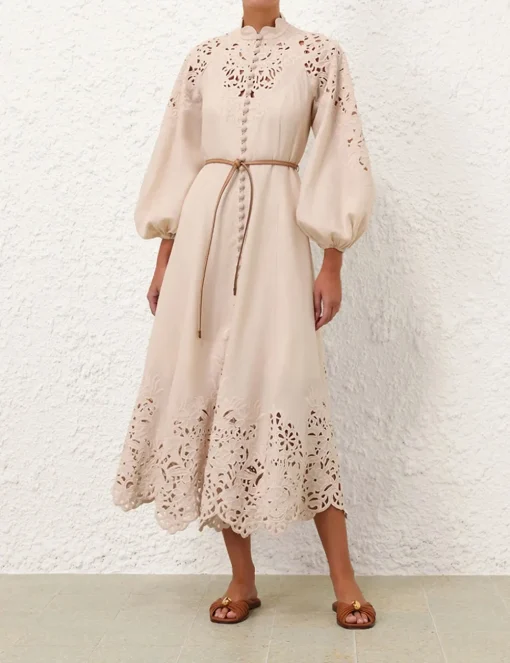 Wylie Embroidered Billow Dress