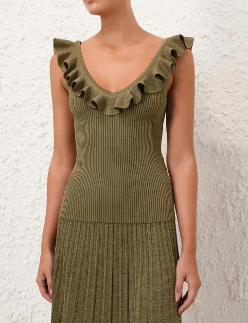 Wylie Frill V-Neck Top