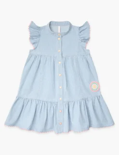 Wylie Kids Denim Flutter Dress