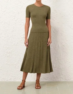 Wylie Rib Midi Skirt
