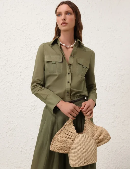 Zimmermann Raffia Bucket